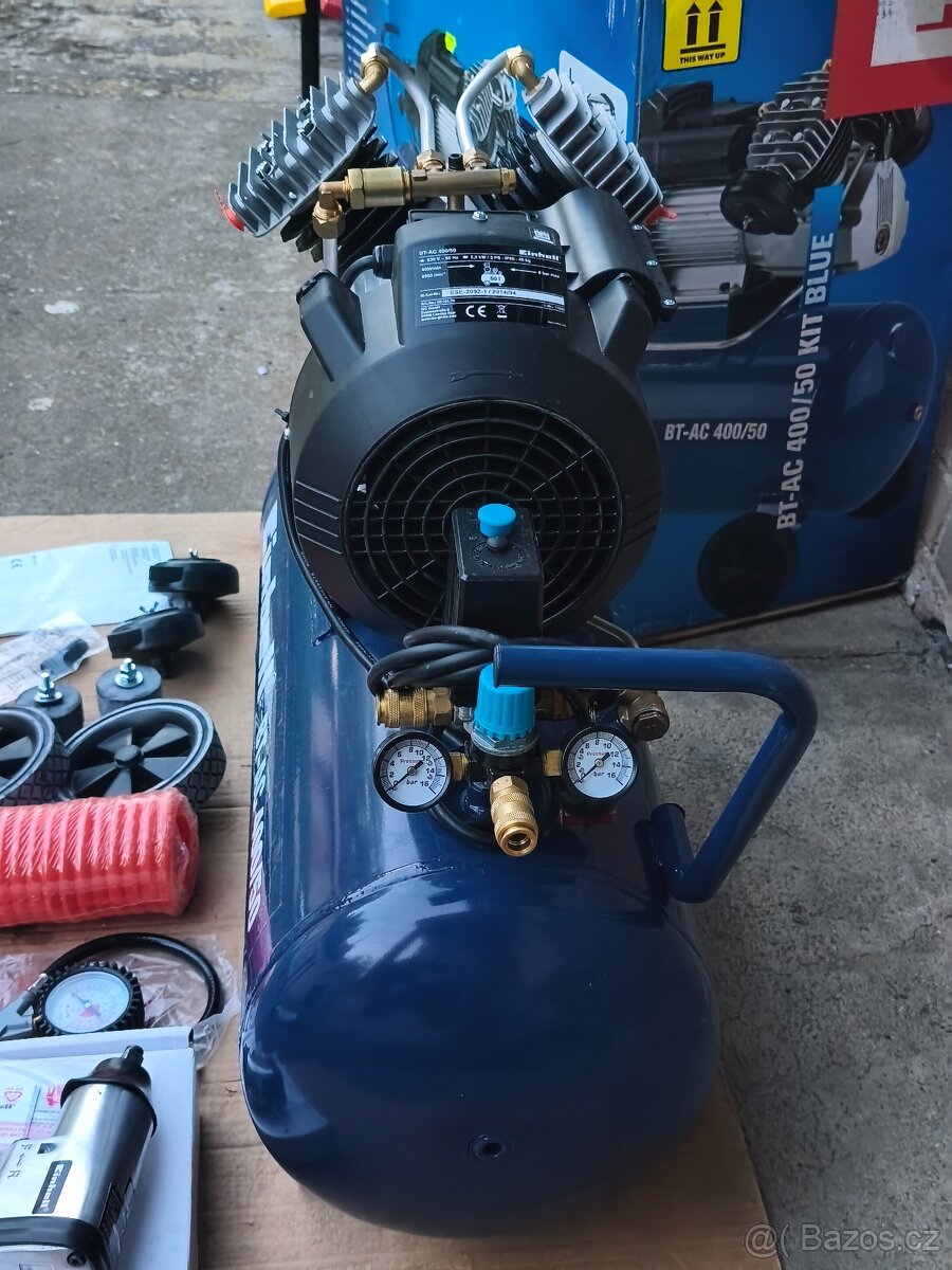 Prodám NEPOUŽITÝ 2-pístový kompresor Einhell BT-AC 400/50 +p - 3