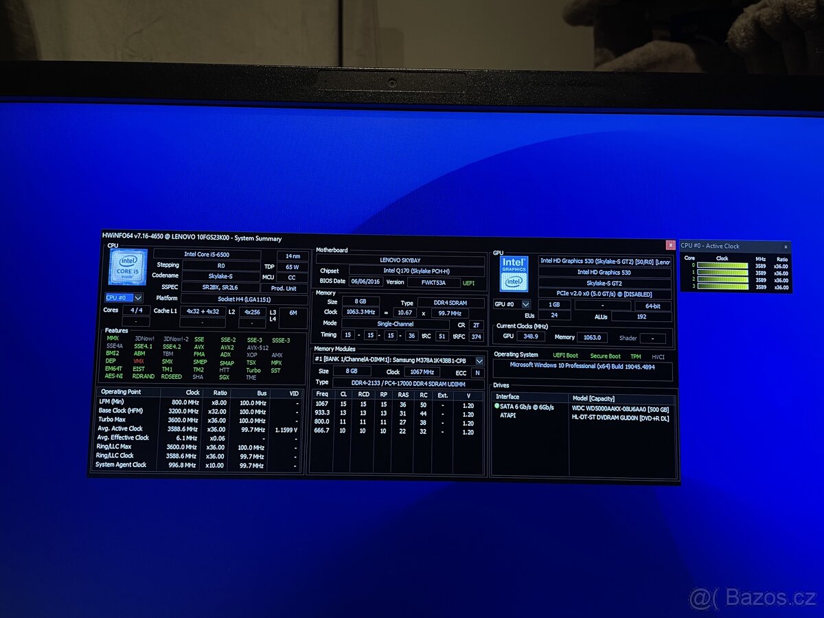 Lenovo ThinkCentre M900 / core-i5 / 8 GB RAM Windows 10 - 3
