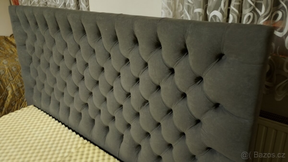 Moderní postel chestrfield - 3
