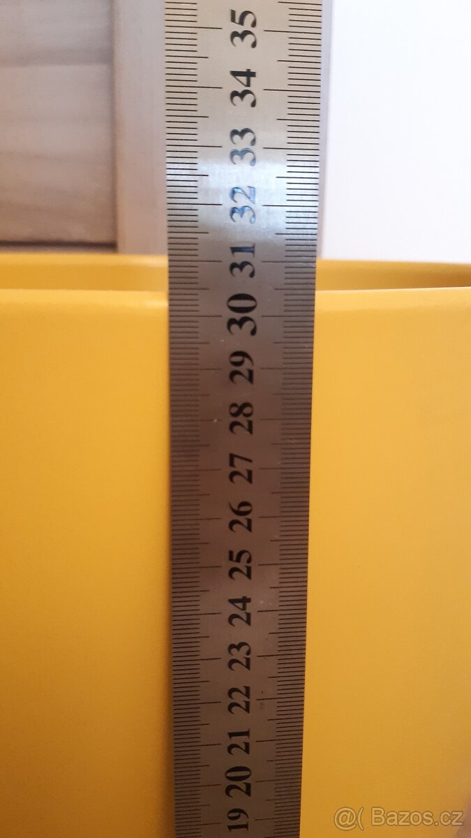 Obal na květináč keramický velký 33cm, žlutý - 3