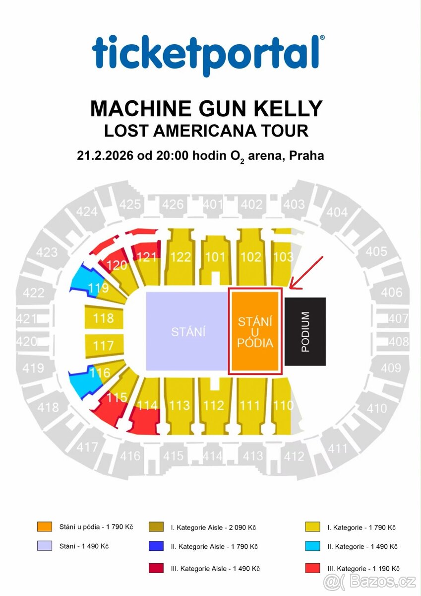 Machine Gun Kelly - Stání před pódiem - Praha O2 - 3