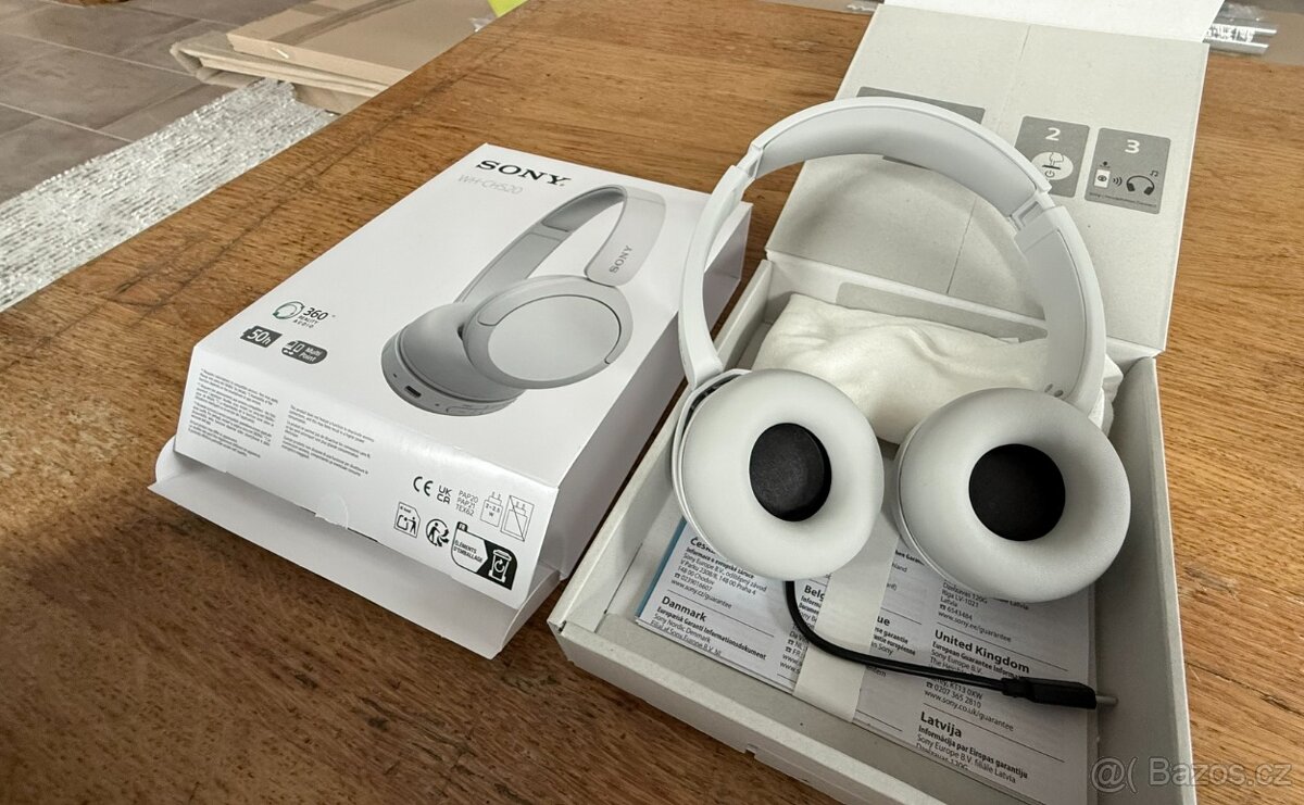 Sony Bluetooth WH-CH520, bílá barva - 3
