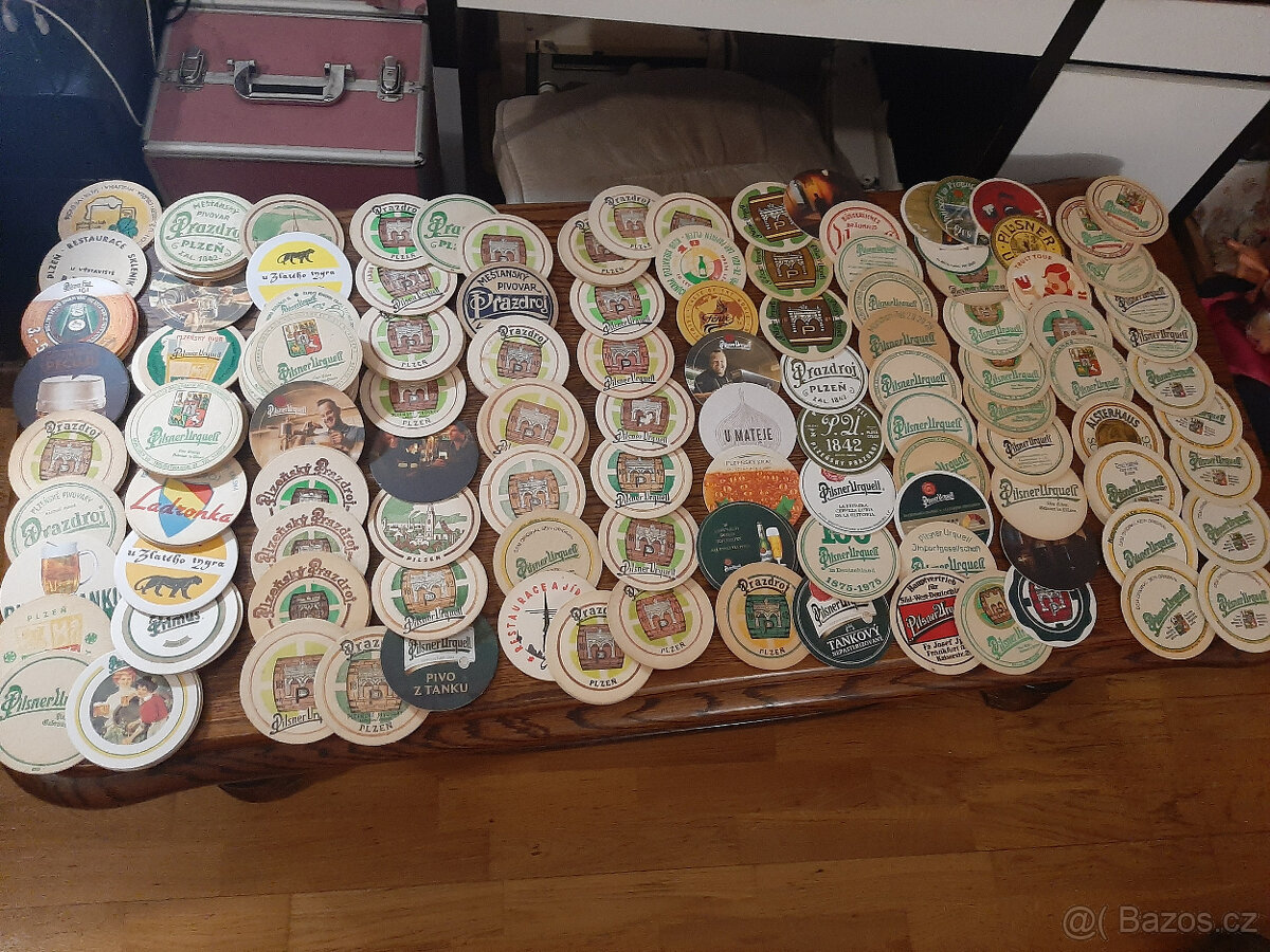 Pivní sklo sklenice půllitry tretinky cedule lahve 17 - 3