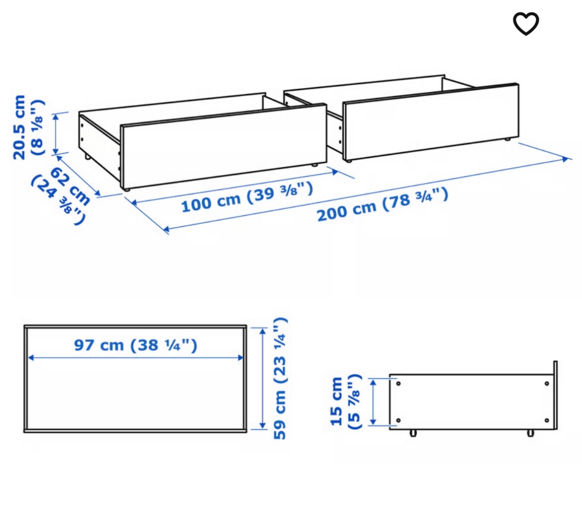 Malm, úložný prostor pod postel - 3