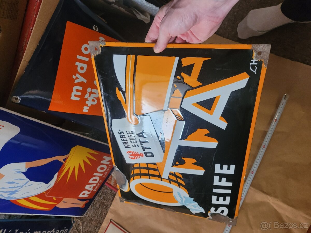 Stara Cedule smaltovana OTTA Mýdlo - 3