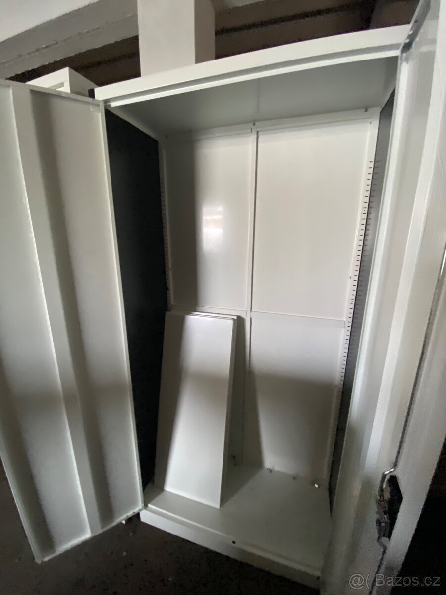 Kartotéka s 5 policemi, 90 x 180 cm, bílá/antracitová - 3