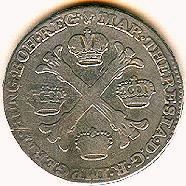 Mince Marie Terezie 1/2 tolar křížový 1764 Brusel - 3