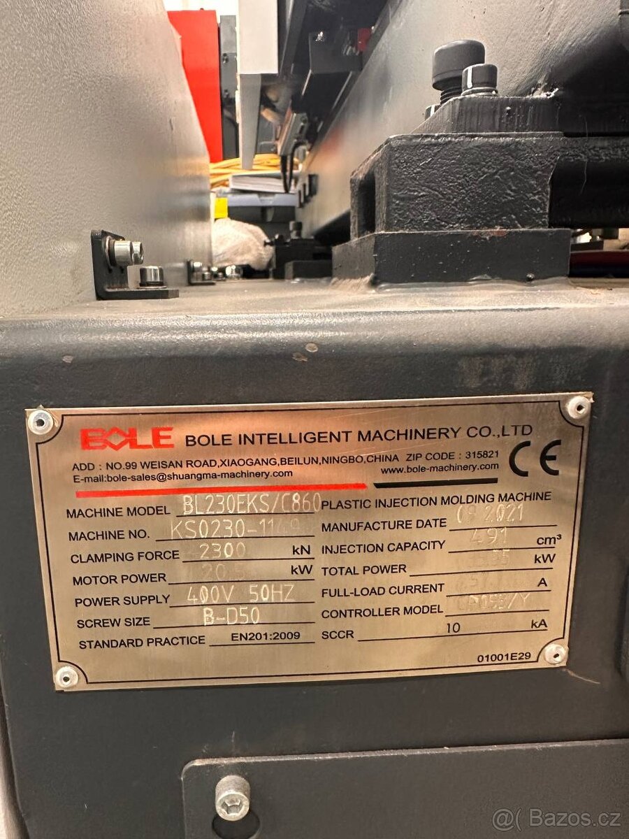 Vstřikovací lis na plasty BOLE IMM BLEKS230/C860 Nový - 3