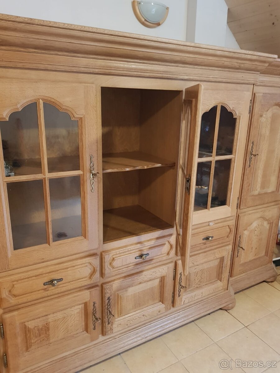 Obývací stěna masiv bílý dub - 3