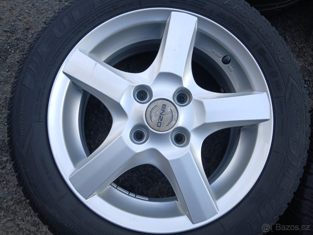 Prodám sadu ALU kol Enzo 195/55R15 letní - 3