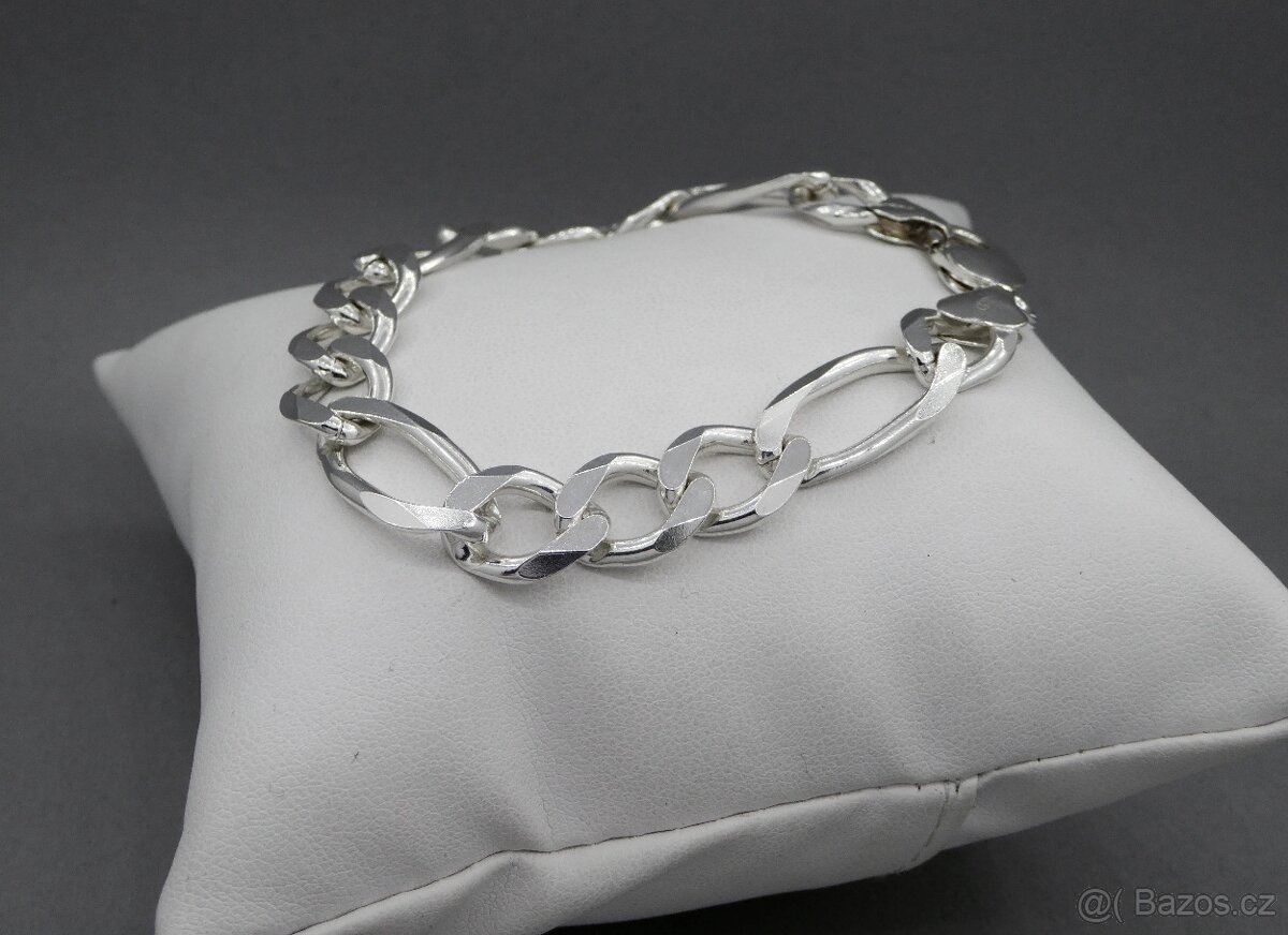 Větší stříbrný náramek - 3