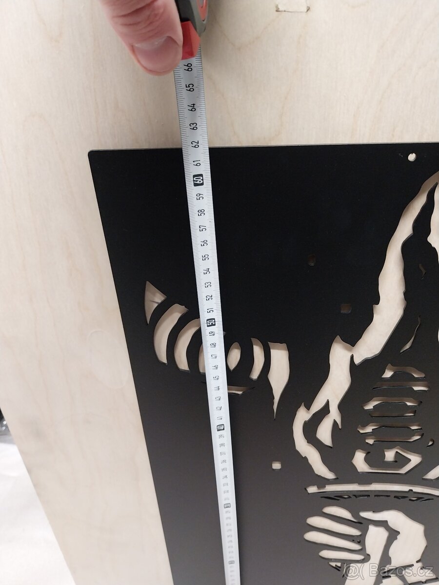 Plechový obraz na stěnu - černá pochodeň - 3