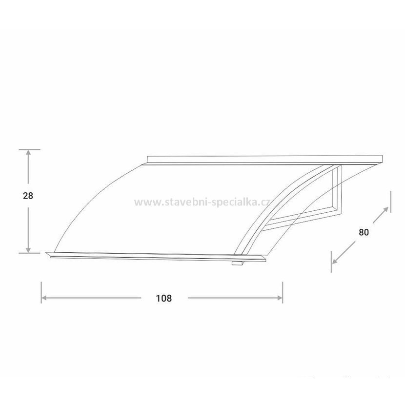Vchodová stříška , stříška nad dveře ARCO PRO - 3