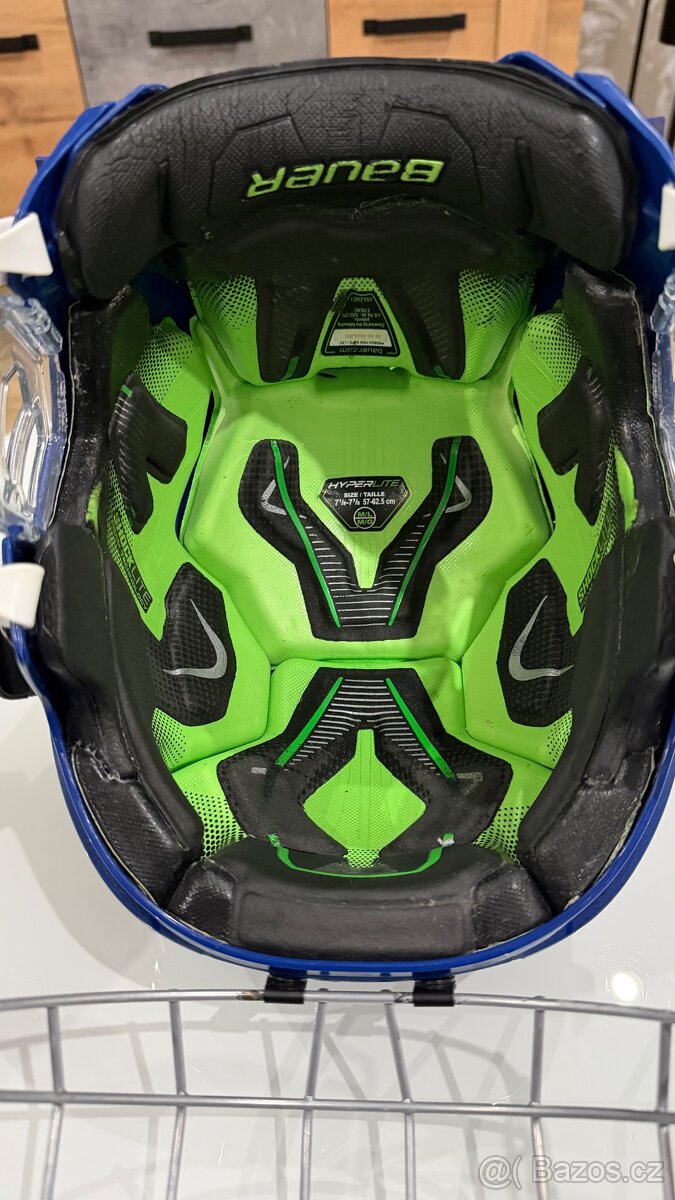 ✅ HOKEJOVÁ PROFI PRILBA - BAUER HYPERLITE = M - L = BLUE ✅ - 3