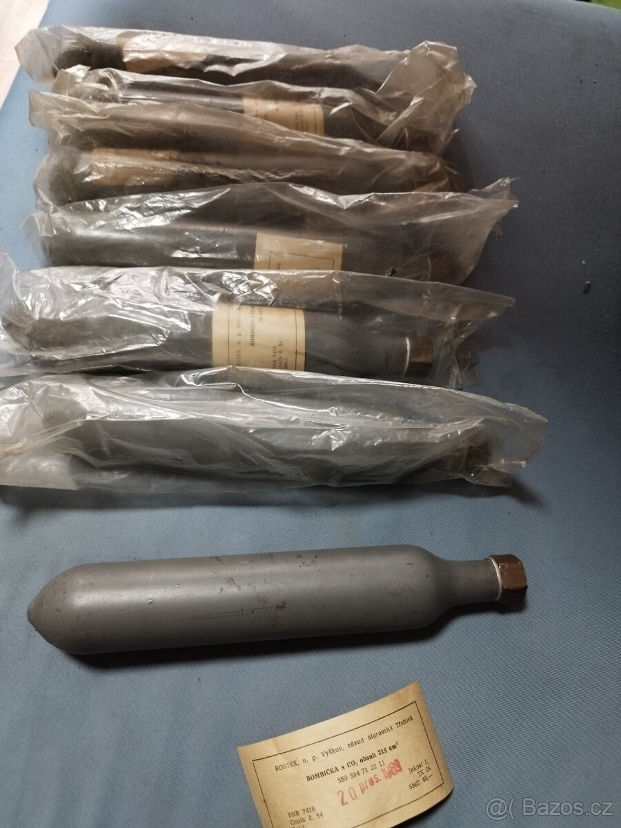 Rostex 215cm³CO2 bombičky - PLNÉ, STAROŽITNOST - 3