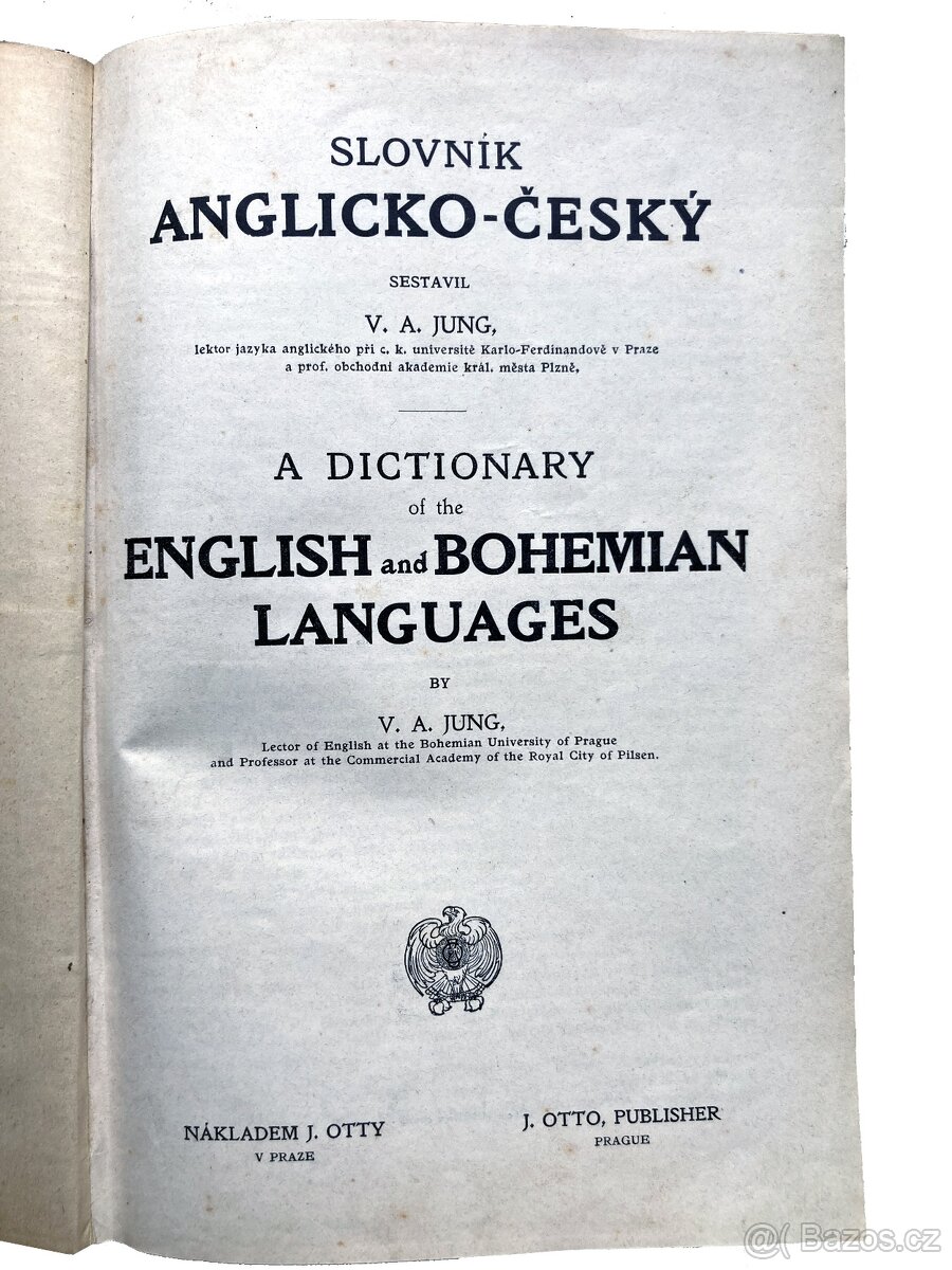 1911 anglicko‑český slovník V. A. Jung, J. Otto, Praha – lux - 3