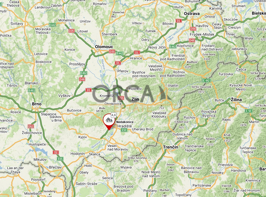 Prodej pozemků 2141 m2 v k. ú. Nedakonice - 3