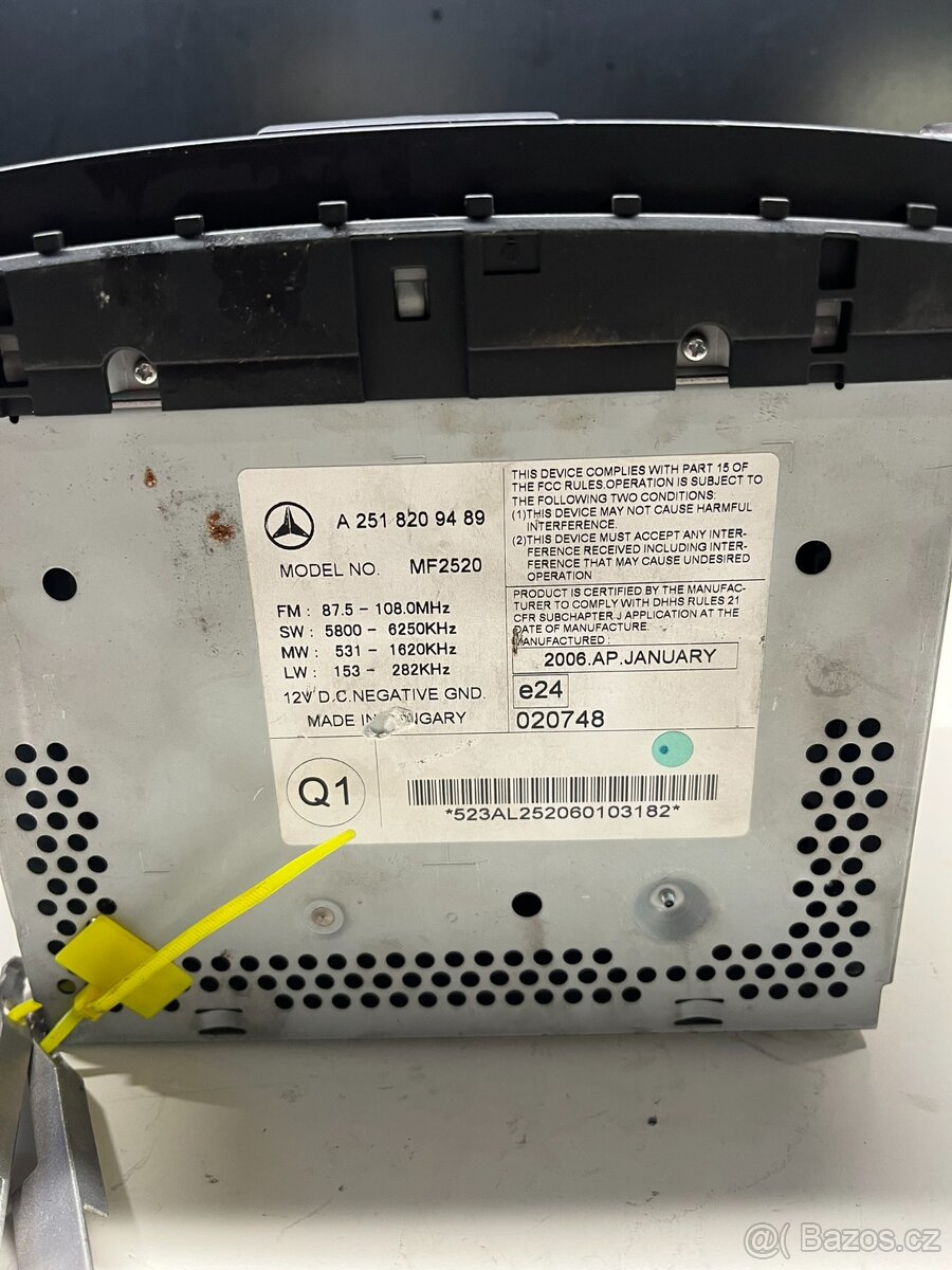 //Rádio Mercedes-Benz R-CLASS W251 CD// - 3