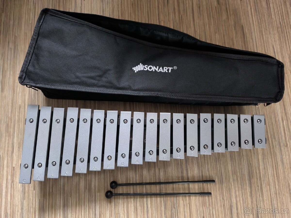 Kovový xylofon (metalofon) + brašna - NOVÝ - 3