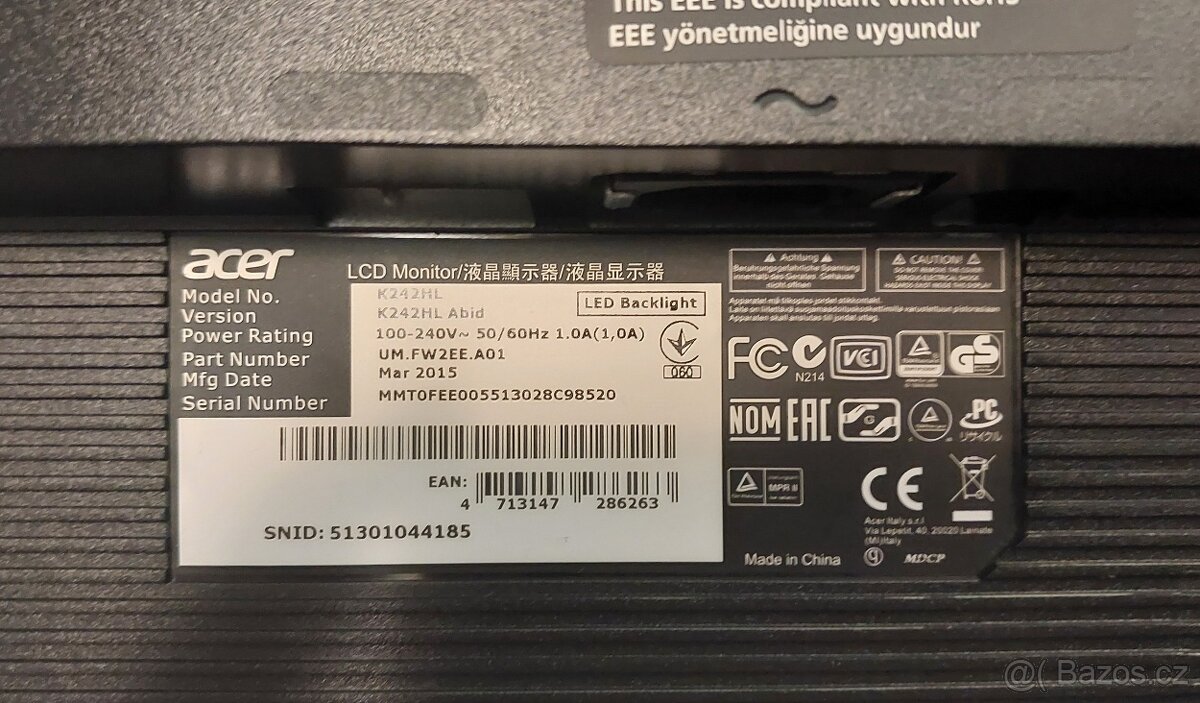 Monitor 24" Acer K242HLAbid - 3