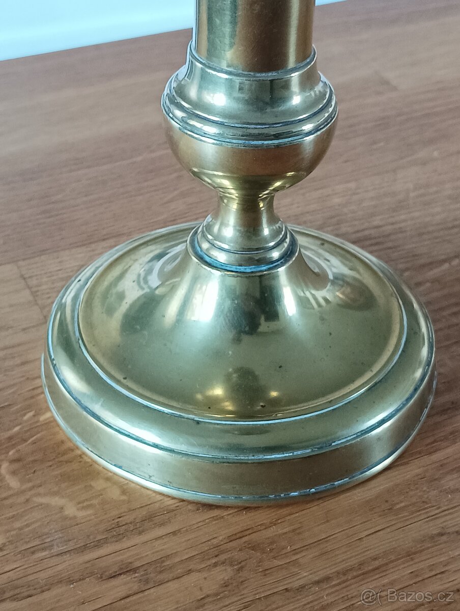 MOSAZNÝ EMPÍROVÝ SVÍCEN BIEDERMEIER Z 19. STOLETÍ Z FRANCIE - 3