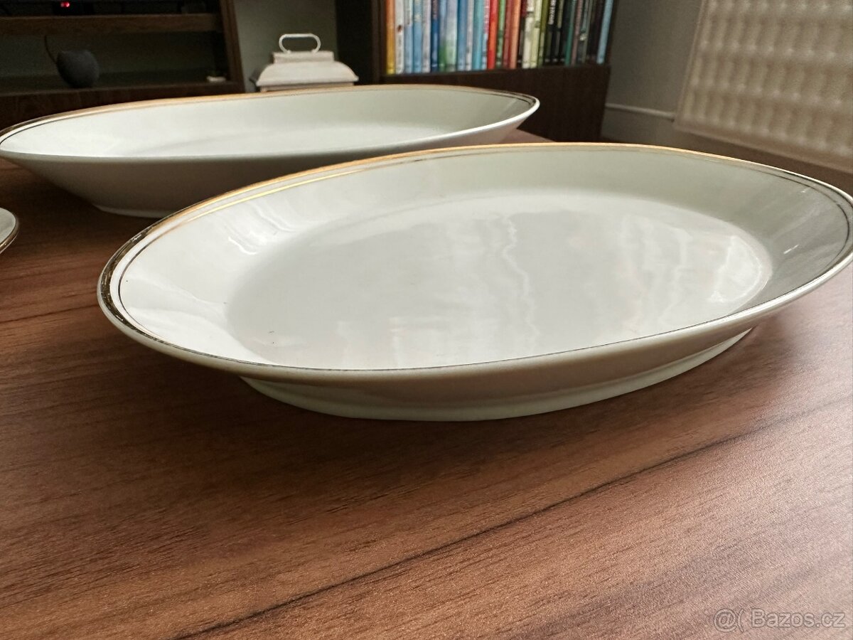 Sada omáčková mísa a 2 talíře, TOP STAV - 3