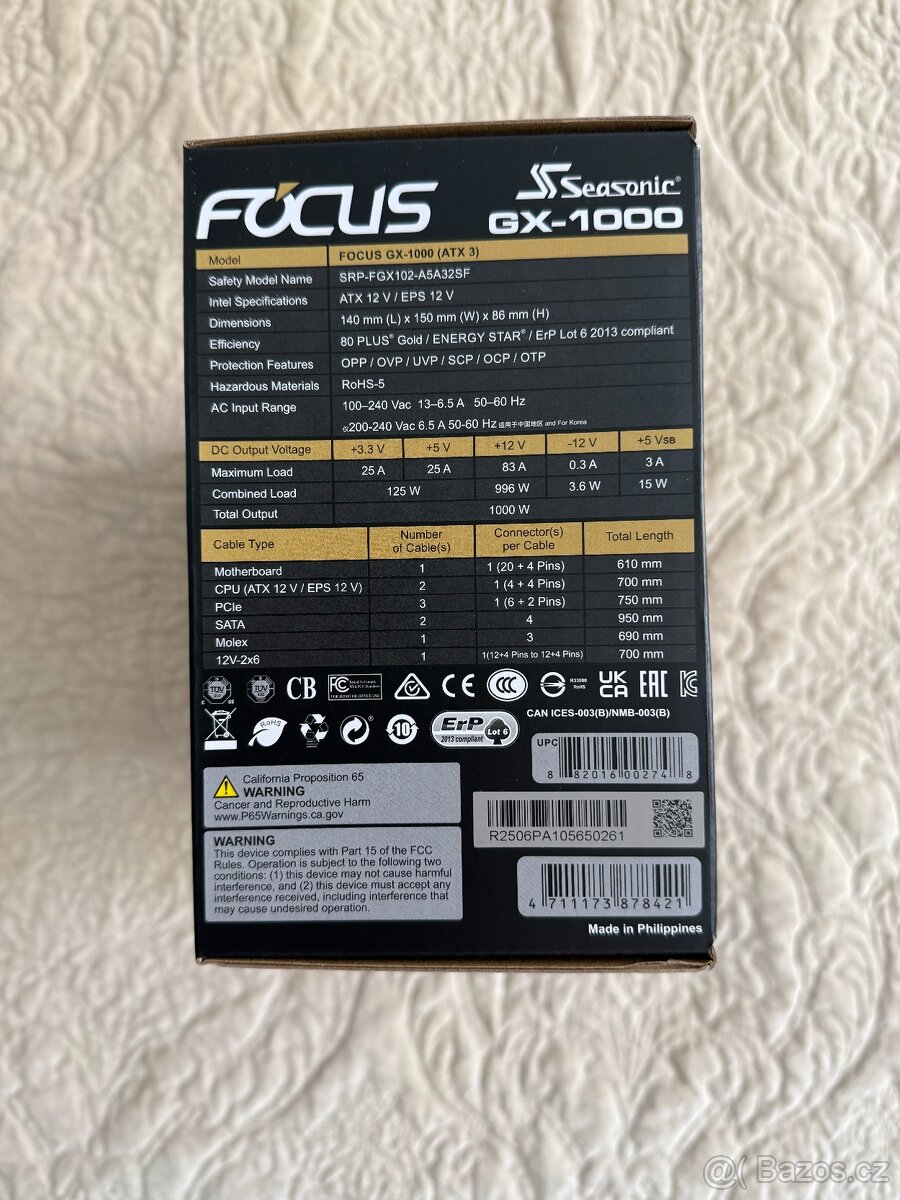 Seasonic Focus GX-1000 ATX 3.1 - 3