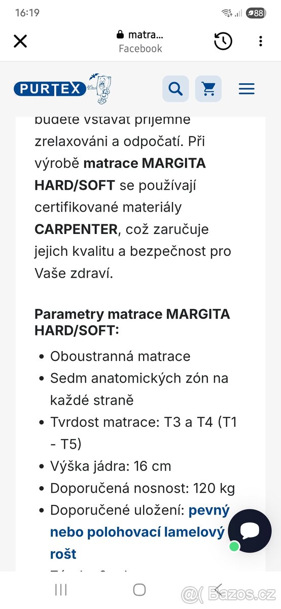 Matrace 90 x 200 cm - 3