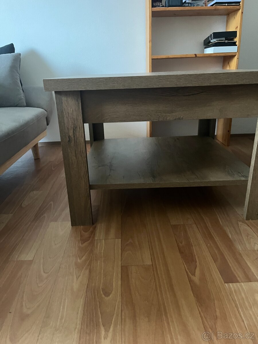 Stolek, Konferenční stůl s šuplíky 80x80cm výška 54cm - 3