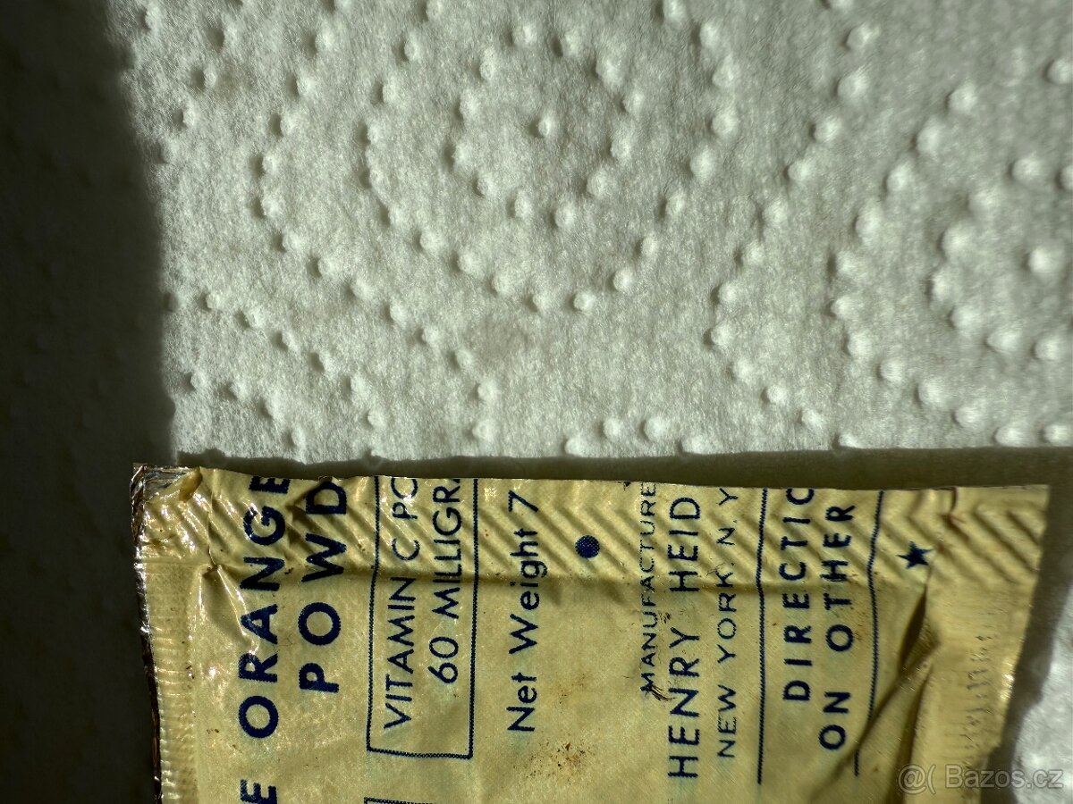 US Army K-Ration WWII – unikátní nález Orangeade Powder (80 - 3