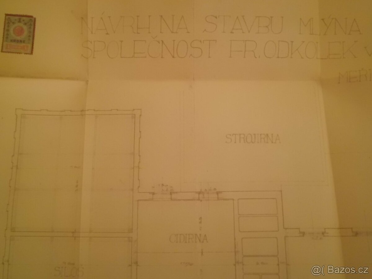 HUBERT GESSNER- Architekt Plány- Pekárna Fr.ODKOLEK Vysočany - 3