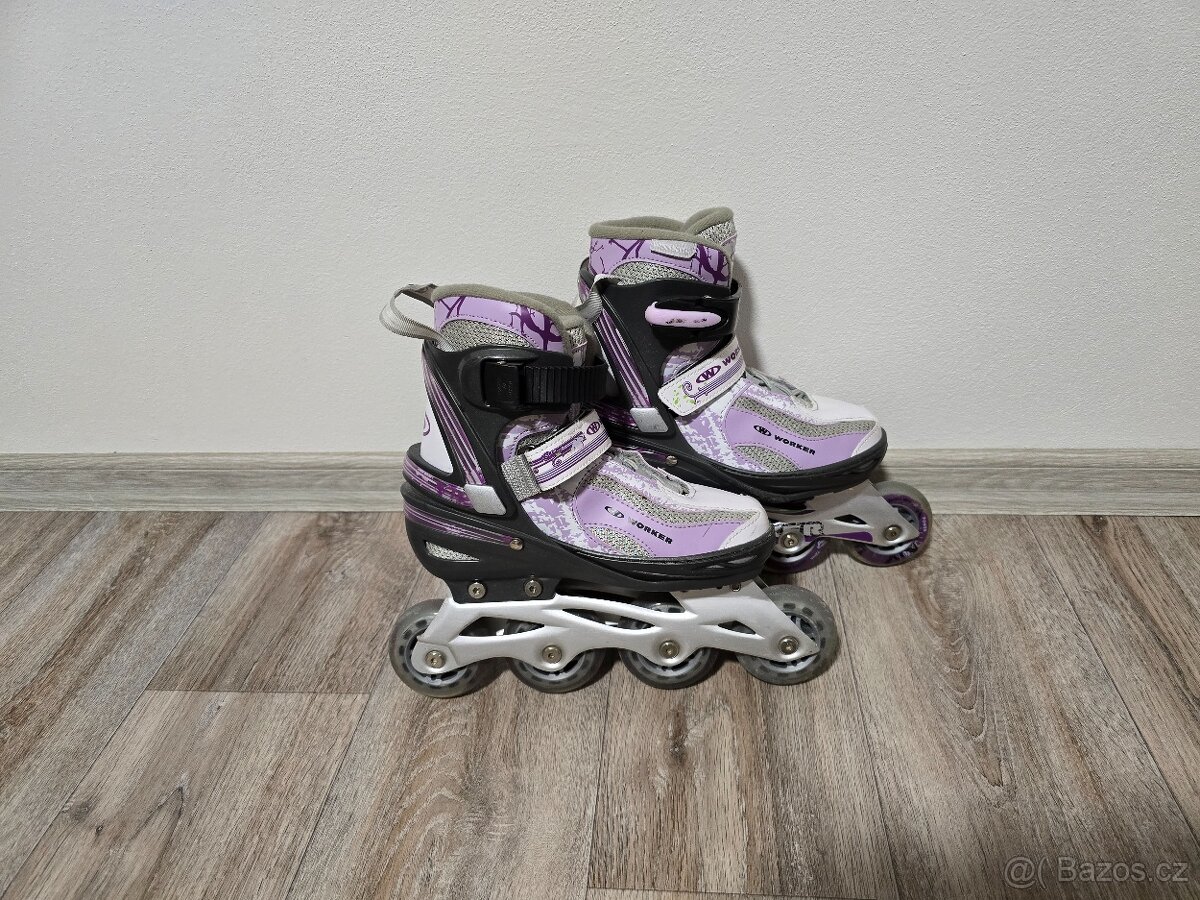 Kolečkové brusle WORKER Perleta 4236 vel. 35-38 - 3