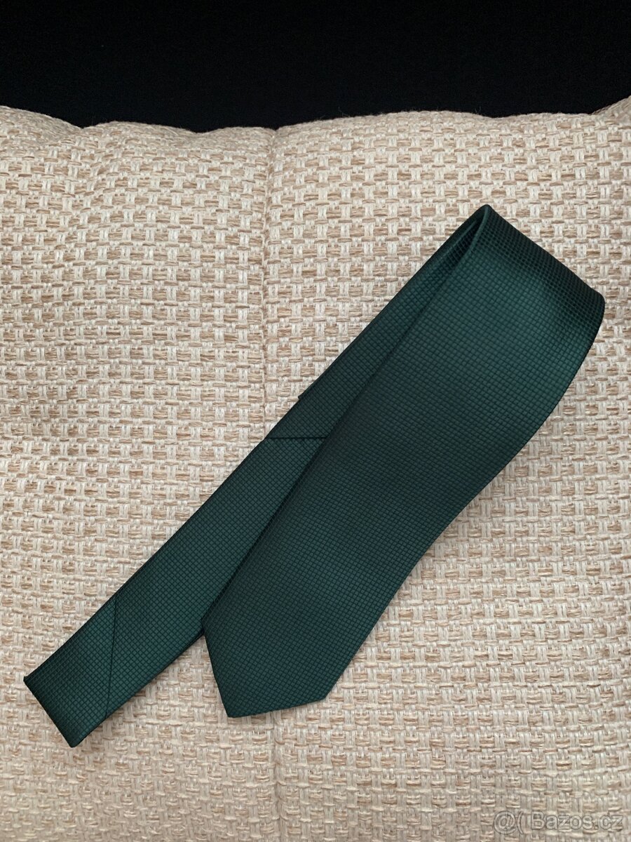 Pánská kravata,tmavě zelená - 3