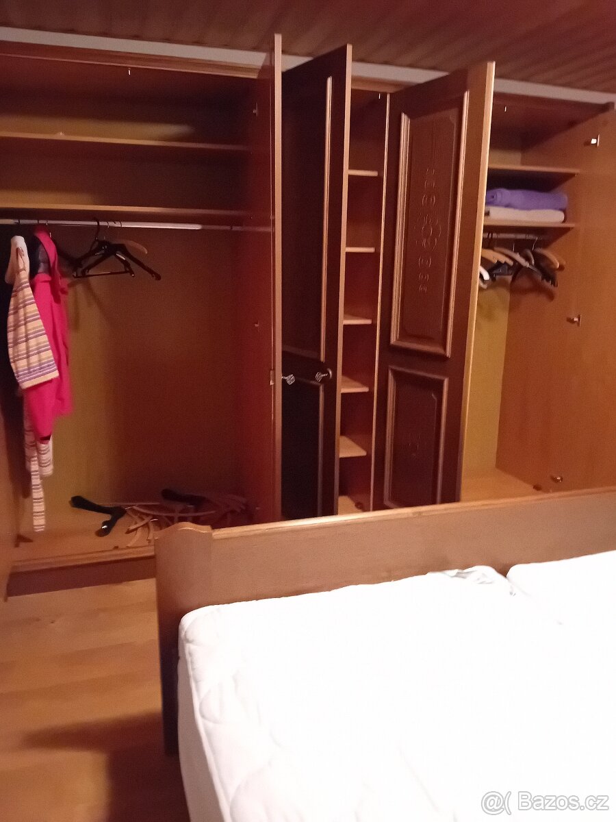 dubová, 5 dvéřová šatní skříń, rustikálního stylu - 3