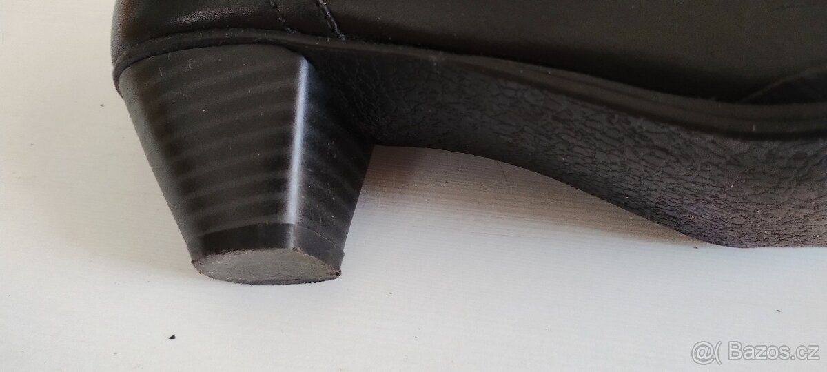 Černé lodičky BAŤA, vel. 41, PRAVÁ KŮŽE - 3