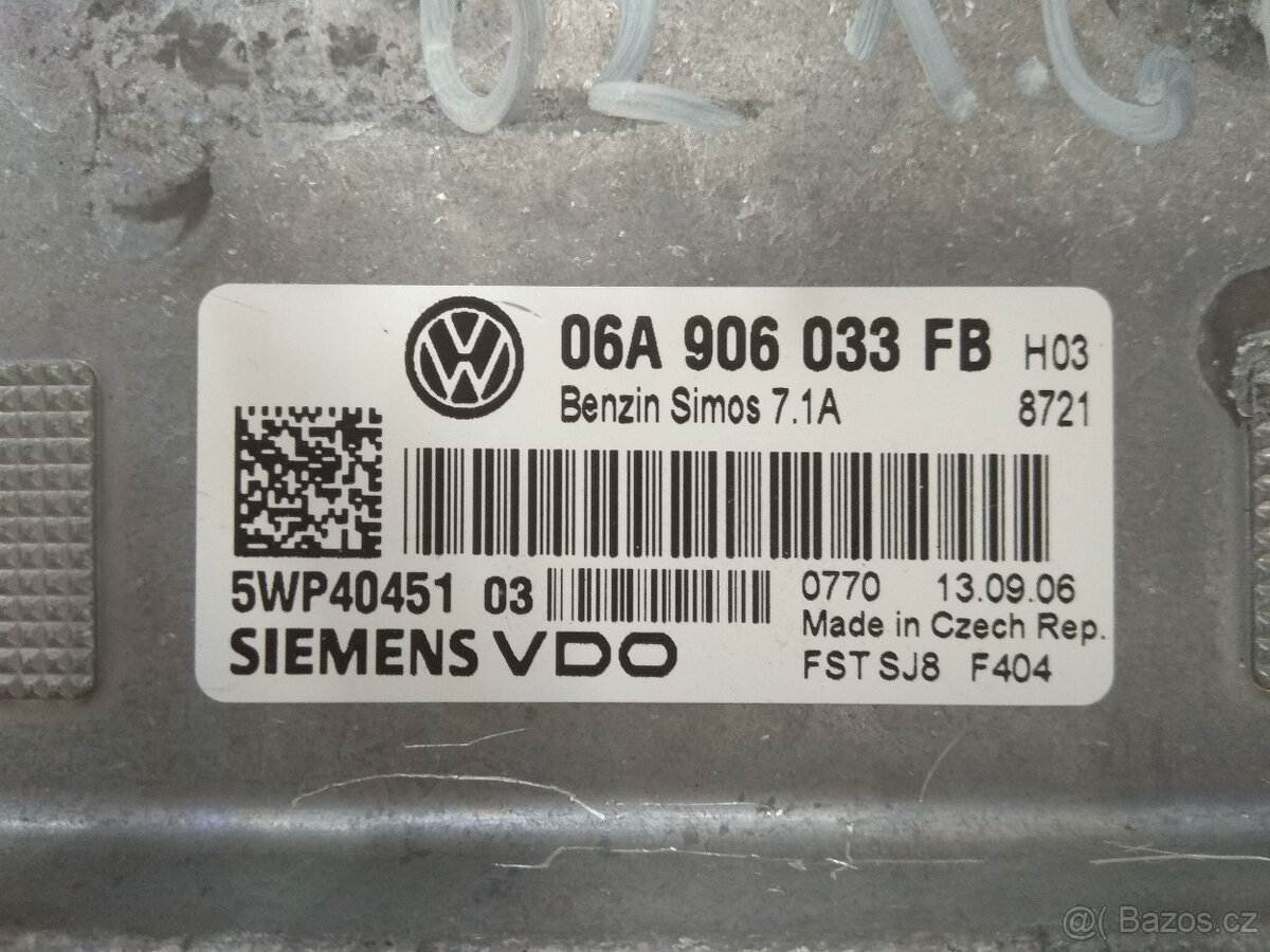 Simos 3.3A, 7.1A, 06A906033, vag 1.6 75kw, plug&play - 3