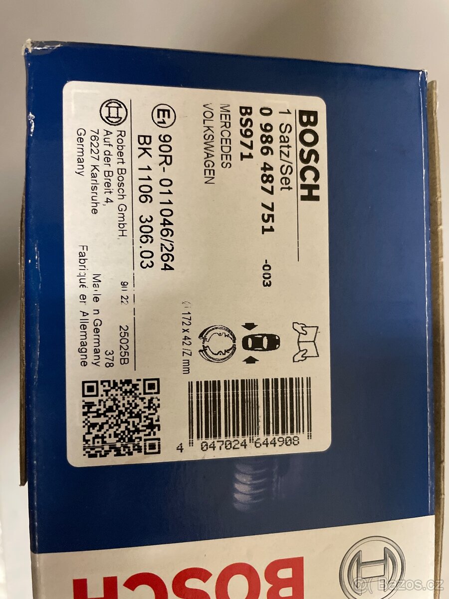 Sada brzdových čelistí bosch - 3