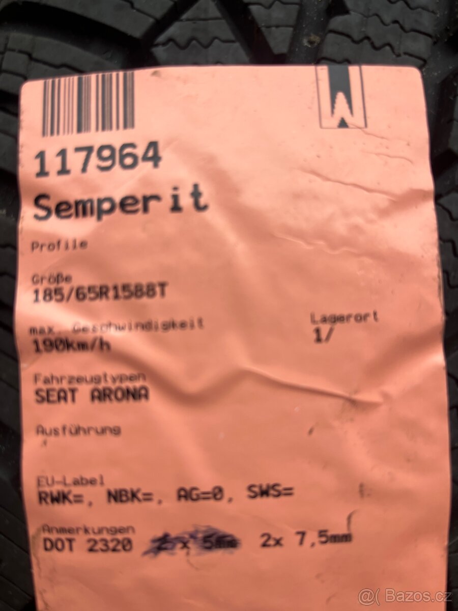 Zimní pneu 185/65/15 - 3