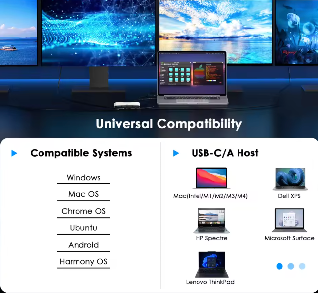 WAVLINK Quad 4K@120Hz/Dual 8K Universal Display Adapter - 3