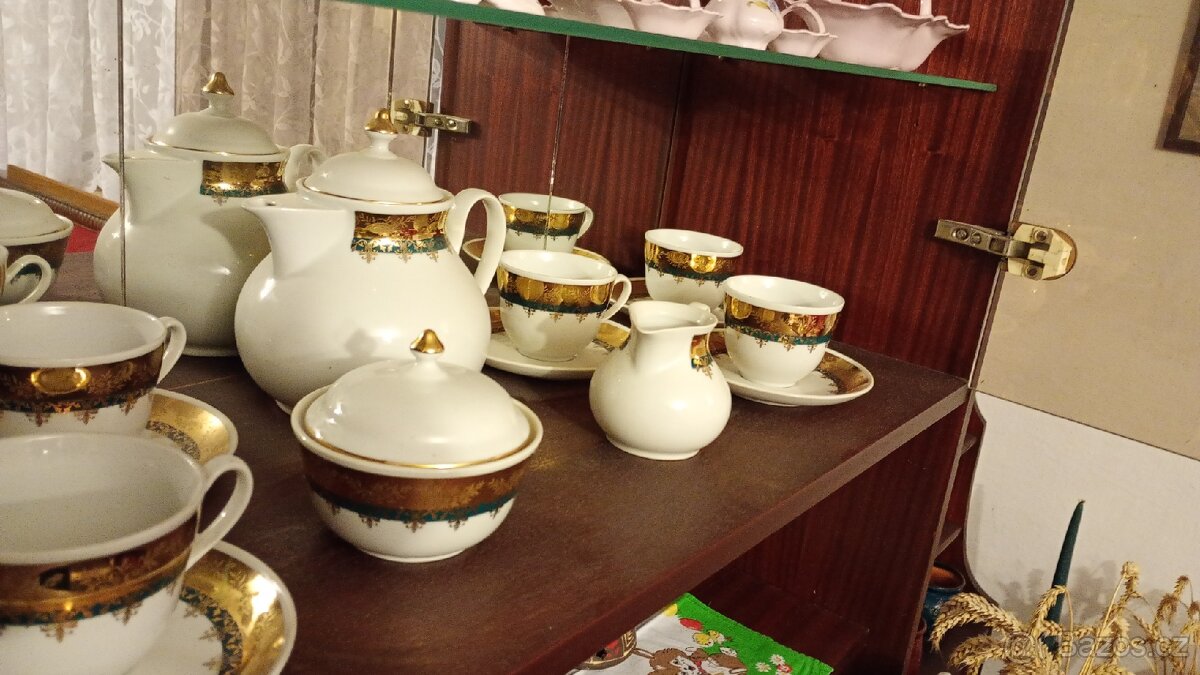 Retro porcelánová čajová sada Haas & Czjzek, závod Chodov - 3