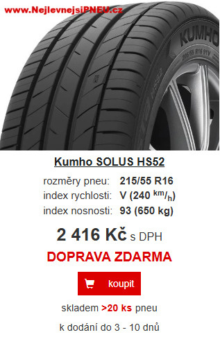 Pneu Kumho 215 55 16 letní - 3