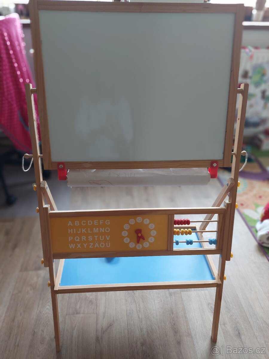 Dětská dřevěná magnetická tabule top stav - 3