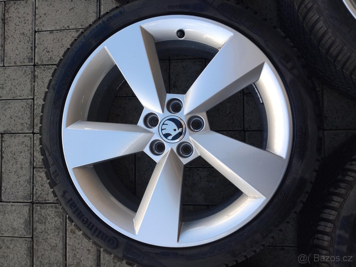 Prodám Alu kola 7Jx17H2 + celoroční (zimní) pneu Continental - 3