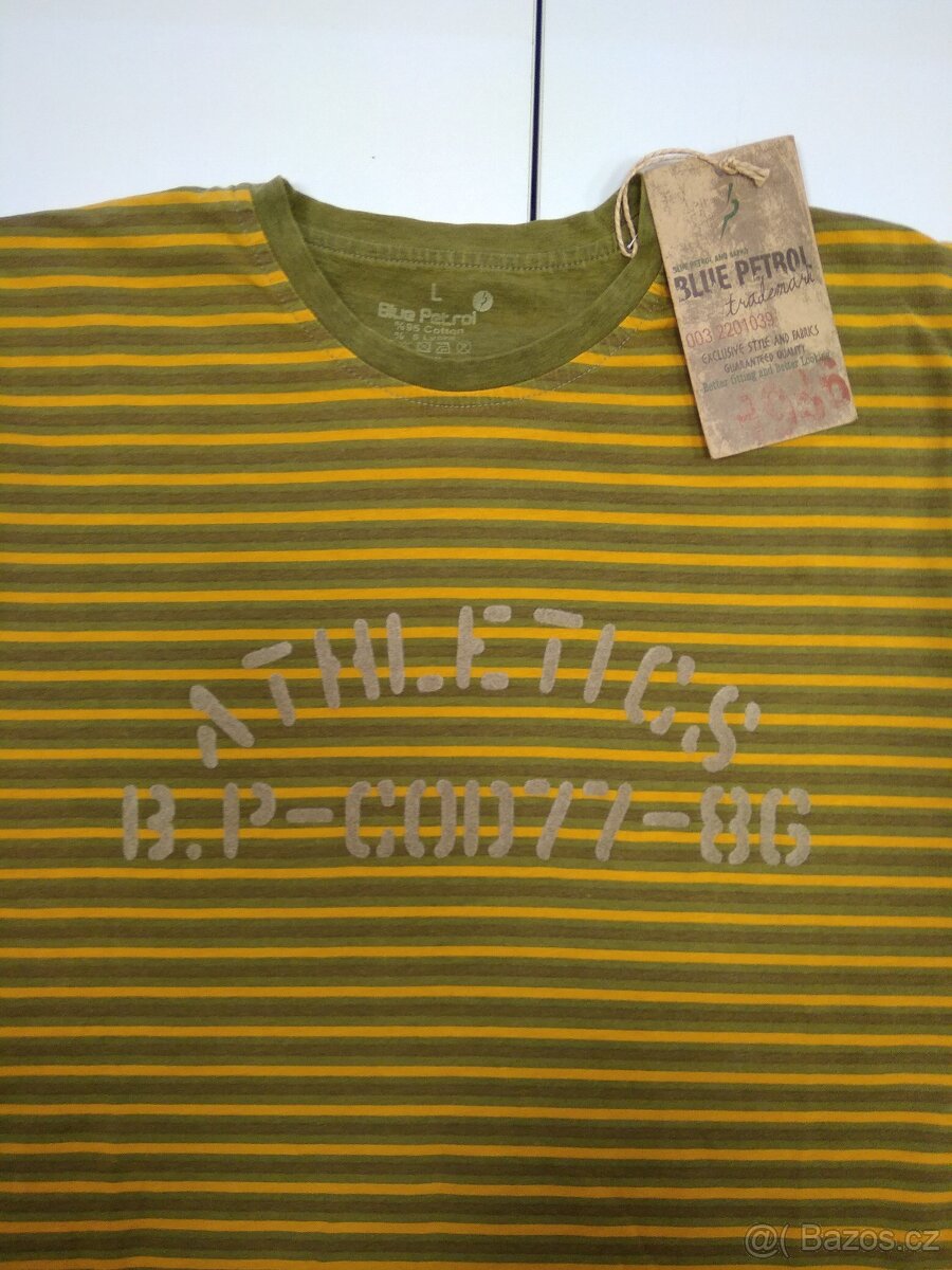 Nové pánské bavlněné tričko Blue Petrol - 3