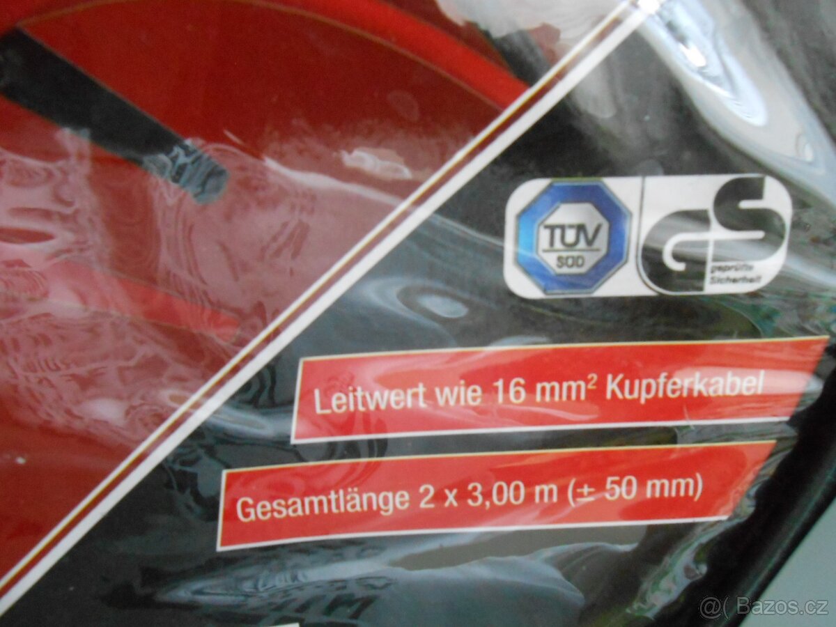 Startovací kabely 2x - druhy foto - nepoužité - cena celkem - 3