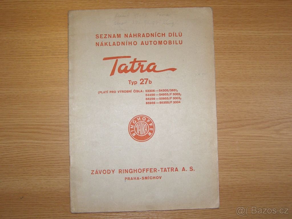Vyměním literaturu Tatra 27, 81 a 85 a Škoda 606 a 706 - 3