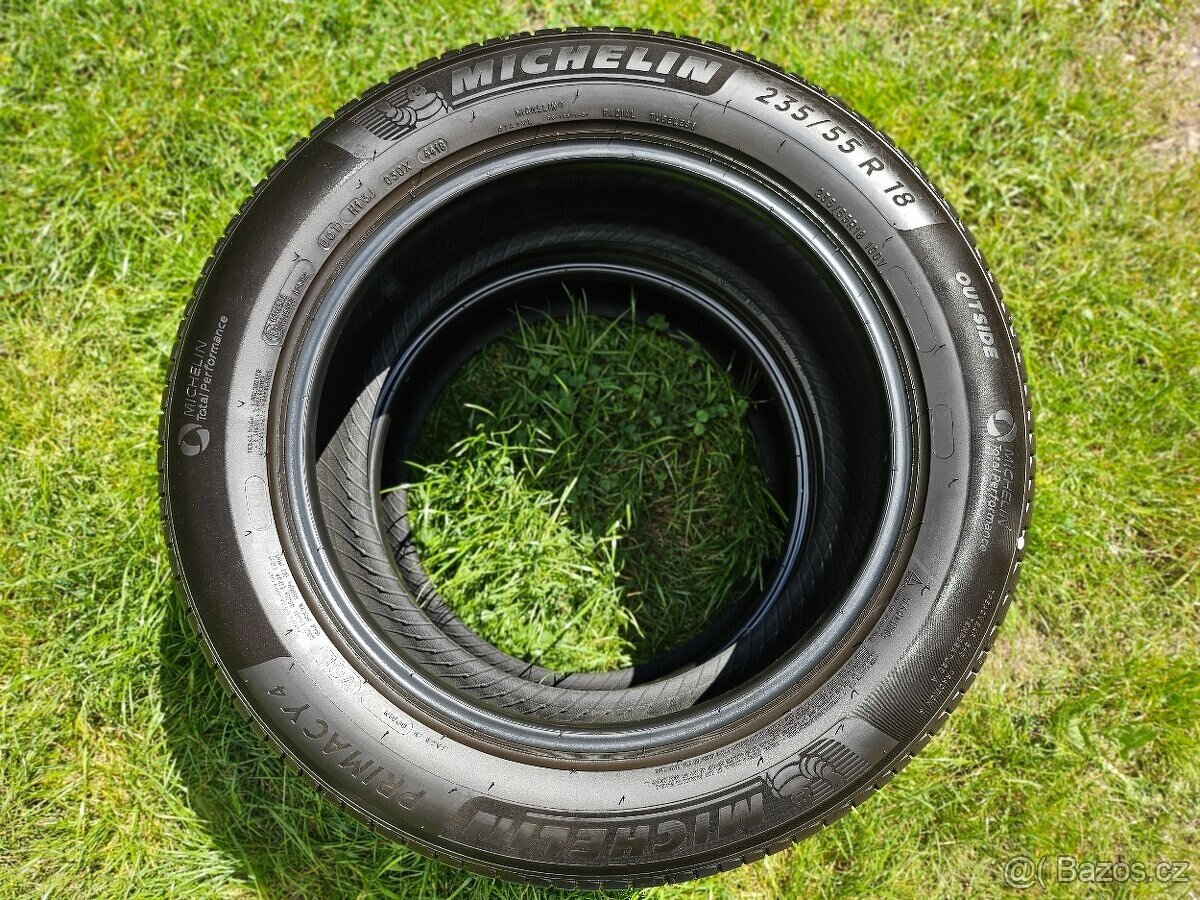 4x Letní pneu Michelin Primacy 4 VOL - 235/55 R18 - 90% - 3