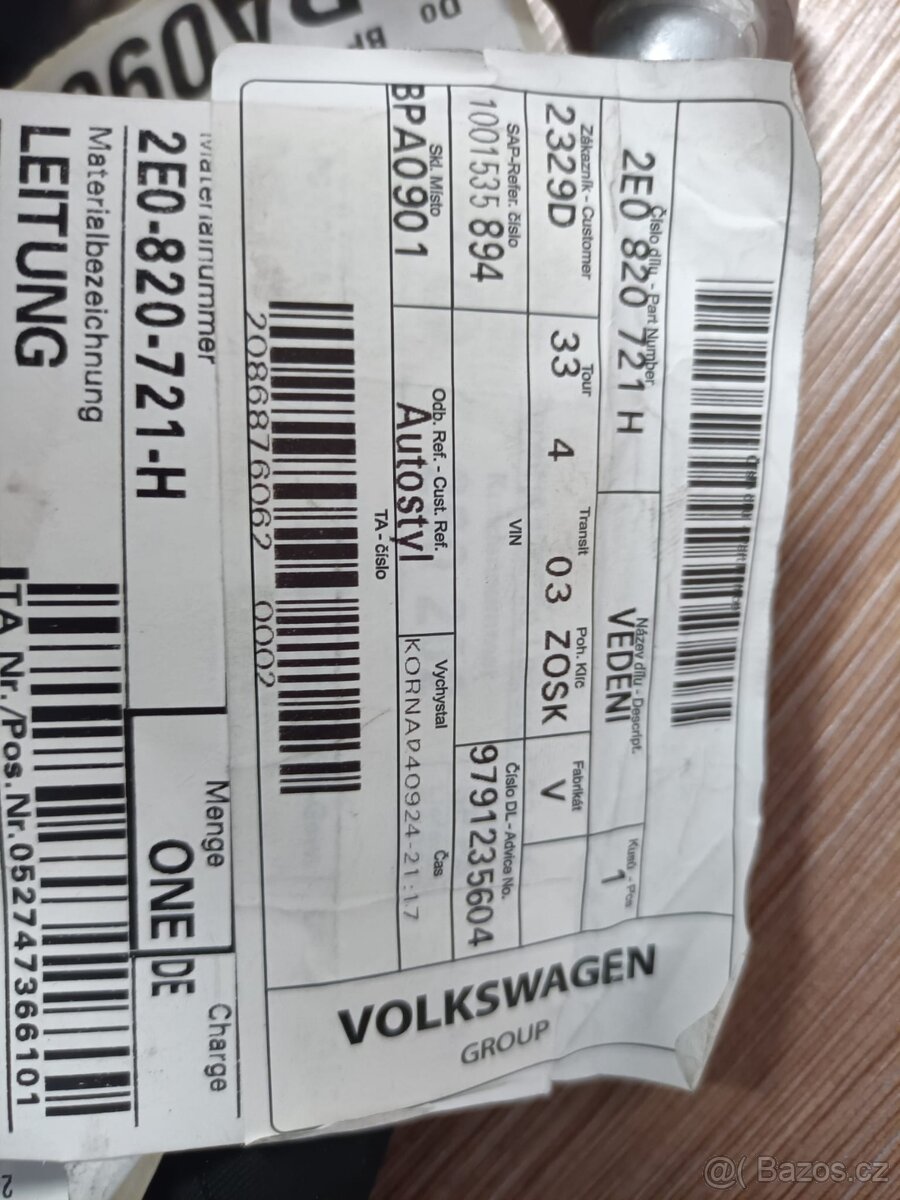 Hadice klimatizace Sprinter Crafter - 2E0820721H - 3