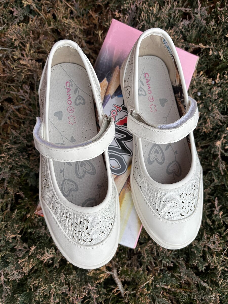 Bílé balerínky 34 Top Stav - 3