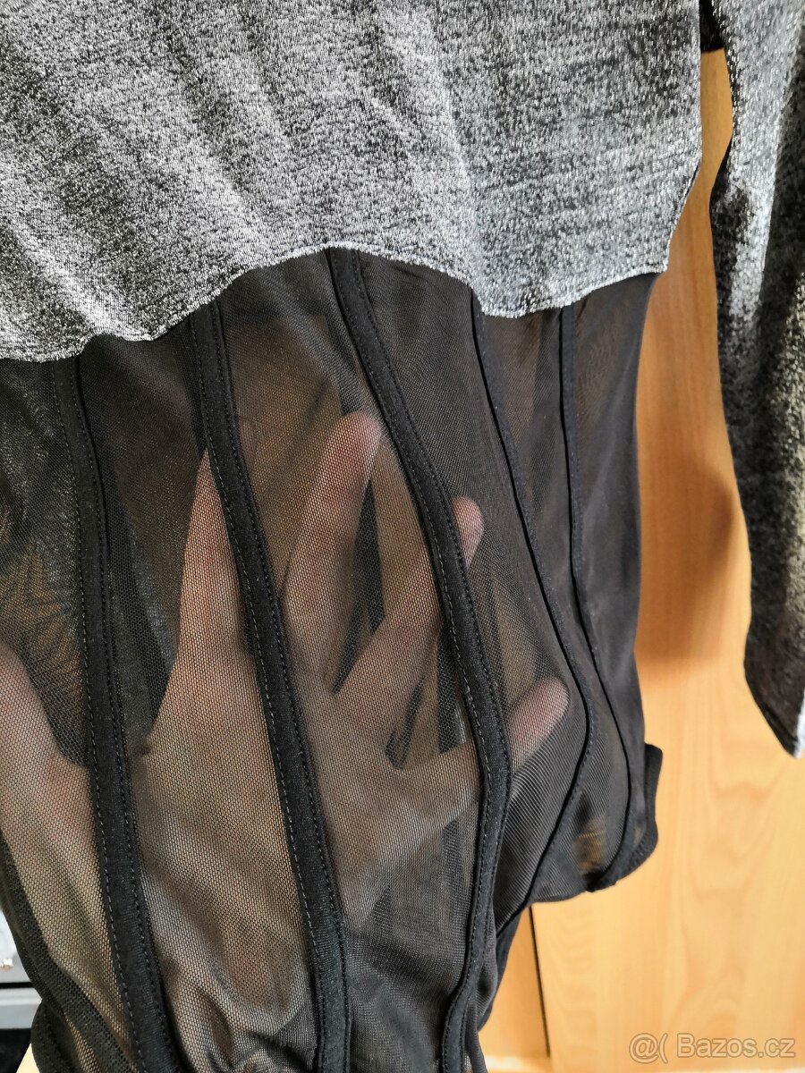 Průhledné třpytivé sexy body - 3